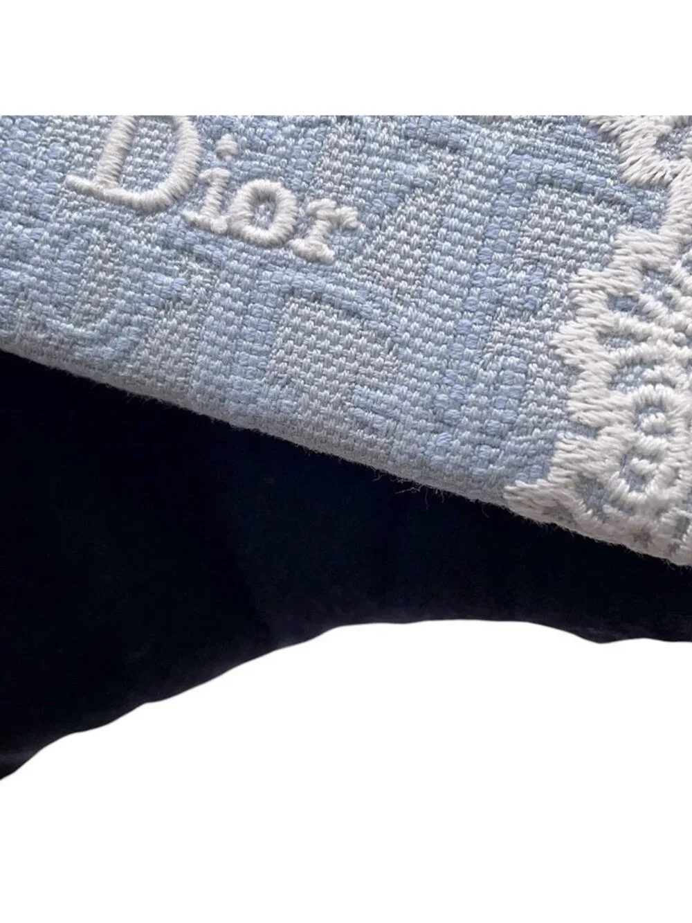 Dior Card Case Oblique Embroidery Lace